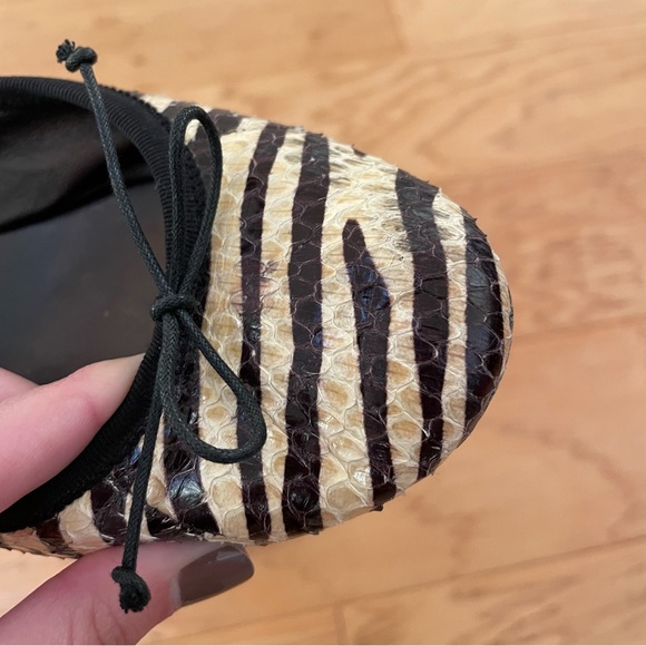 Saint Laurent Leather Dance Ballet Flats in Zebra Print Size 36.5 - Picture 9 of 9
